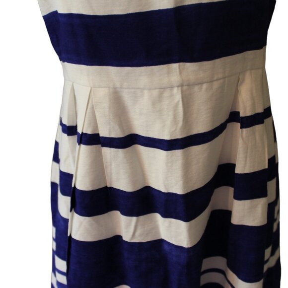 Ann Taylor Dress LOFT Nautical Blue Stripe Summer Women’s Size 14 NWT's - Picture 6 of 16